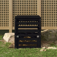 composteur bois massif durable grande capacite recyclage pin noir 63 x 63 x 77 cm 1 | jardinna