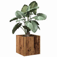 jardiniere 40x40x40 cm bois dingenierie motifs varies vieux bois 1 | jardinna