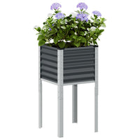 jardiniere metal pied exterieure fleurs plantes aromatiques acieranthracite 45 x 45 x 88 cm 1 | jardinna