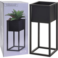 jardiniere pied metal design epure elegant 21 x 21 x 50 cm 53wm | jardinna