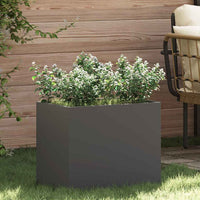 jardiniere rectangulaire 50cm acier lamine noir default title 1 | jardinna