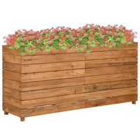 jardiniere rectangulaire surelevee teck tailles couleur naturelle 150 x 40 x 72 cm 1 | jardinna