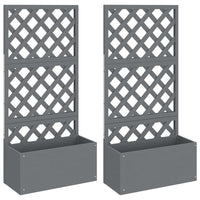 jardiniere treillis bois composite 1 2 pcs 2 | jardinna