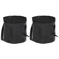 seau pliable premium pvc resistant x2 noir 30 x 27 cm 1 | jardinna