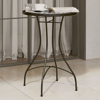 table jardin metal polyvalente plateau mosaique ceramique elegant noir 50 x 70 cm 1 | jardinna