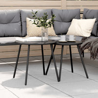 table jardin metal ronde noire acier finition poudree design moderne default title 1 | jardinna