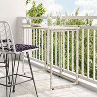 table jardin resine tressee polyvalente design elegant modulable gris clair 1 | jardinna