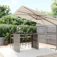 table jardin verre trempe polyvalente structure durable elegante gris 145 x 80 x 110 cm 1 | jardinna