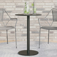 table ronde salon jardin acier noir 50x72 cm design elegant robuste default title 1 | jardinna