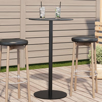 table ronde salon jardin acier noir 60x105 cm design elegant resistant default title 1 | jardinna