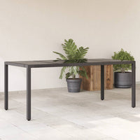 table salon jardin verre polyvalente design elegant robuste verre 190 x 90 x 75 cm 1 | jardinna