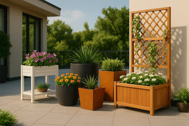 lot de jardinières sur terrasse - Jardinna