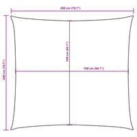 Voile De Parasol Tissu Oxford Carré Crème