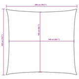 Voile De Parasol Tissu Oxford Carré Crème