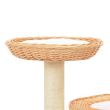 Arbre À Chat Avec Griffoir En Sisal Naturel Bois De Saule