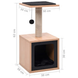 Arbre À Chat Avec Tapis À Gratter En Sisal 62 Cm