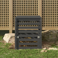 Composteur Noir 63,5X63,5X77,5 Cm Bois Massif De Pin