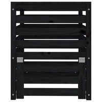 Composteur Noir 63,5X63,5X77,5 Cm Bois Massif De Pin