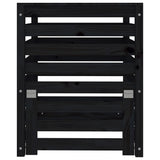 Composteur Noir 63,5X63,5X77,5 Cm Bois Massif De Pin