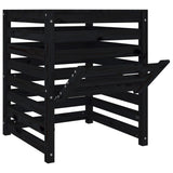 Composteur Noir 63,5X63,5X77,5 Cm Bois Massif De Pin