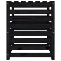 Composteur Noir 63,5X63,5X77,5 Cm Bois Massif De Pin