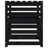 Composteur Noir 63,5X63,5X77,5 Cm Bois Massif De Pin