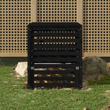 Composteur Noir 63,5X63,5X77,5 Cm Bois Massif De Pin