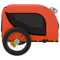 Remorque De Vélo Pour Chien Orange Et Noir Tissu Oxford Et Fer