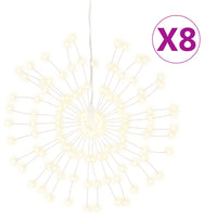 Étoile Rayonnante De Noël 140 Led 8 Pcs 17 Cm