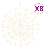 Étoile Rayonnante De Noël 140 Led 8 Pcs 17 Cm