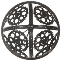 abat jour industriel noir design roue dentee 2 | jardinna