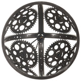 abat jour industriel noir design roue dentee 2 | jardinna