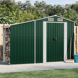 abri jardin acier galvanise abris bois chauffage vert 277 x 93 x 179 cm | jardinna