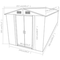 abri jardin acier galvanise anthracite 18 m2 8 | jardinna