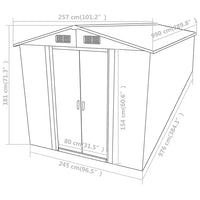 abri jardin acier galvanise marron 24 m2 8 | jardinna