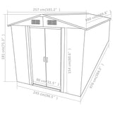 abri jardin acier galvanise marron 24 m2 8 | jardinna