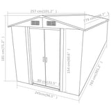 abris jardin acier galvanise gris 18 m2 8 | jardinna