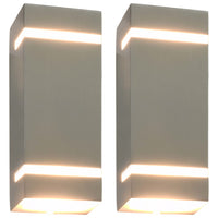 applique murale exterieur acier inoxydable led 75 x 95 x 238 mm | jardinna