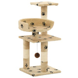 arbre a chat catperch 65 griffoirs sisal jaune empreinte pattes | jardinna