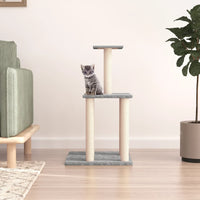 arbre a chat cosycat 85 griffoirs sisal gris clair | jardinna