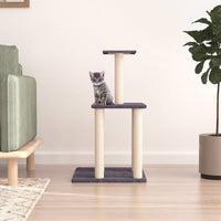 arbre a chat cosycat 85 griffoirs sisal gris fonce | jardinna