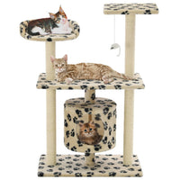 arbre a chat felix base 95 griffoirs jouet suspendu beige impressions patte | jardinna