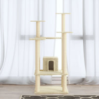 arbre a chat felix tower 110 griffoirs sisal creme | jardinna