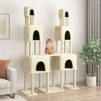 arbre a chat grandetour 199 griffoirs sisal creme | jardinna