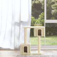 arbre a chat luxcat mini 60 griffoirs sisal creme | jardinna