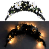 arche noel lumieres led noir 90 cm pvc 2 | jardinna