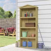 armoire jardin bois rangement durable 87 x 33 x 222 cm | jardinna