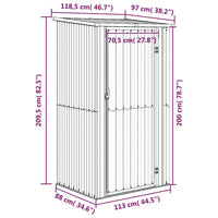 armoire jardin robuste acier galvanise 118 x 97 x 209 cm 7 | jardinna