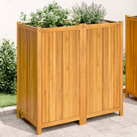 bac a fleurs acacia massif sac non tisse drainage 100 x 50 x 100 cm 1 | jardinna