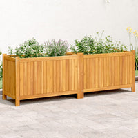 bac a fleurs acacia massif sac non tisse drainage 153 x 38 x 50 cm 1 | jardinna
